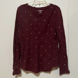 Youth XL Cat & Jack Top, Maroon